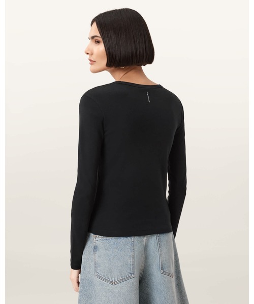 ALLSAINTS(オールセインツ)の「STEVIE LONG SLEEVE T-SHIRT | STEVIE 長袖 Tシャツ(Tシャツ/カットソー・レディース・ブラック・S/M/XS)」の6枚目の写真