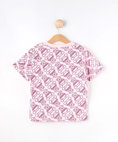 Dessin(デッサン)の「【洗える・リンクコーデ】Deddy刺繍入り オーガニックコットンTシャツ(Tシャツ/カットソー・キッズ・ベビーピンク/スモーキーグリーン系・11/10/14/13/12)」の4枚目の写真