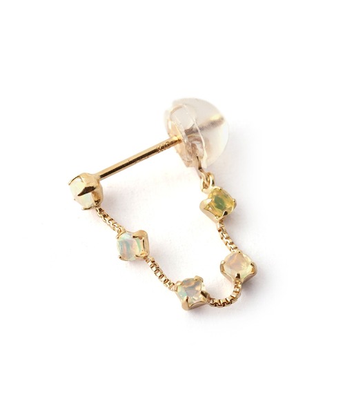 オパールチェーンフープピアス（ピアス（両耳用））｜SIENA ROSE