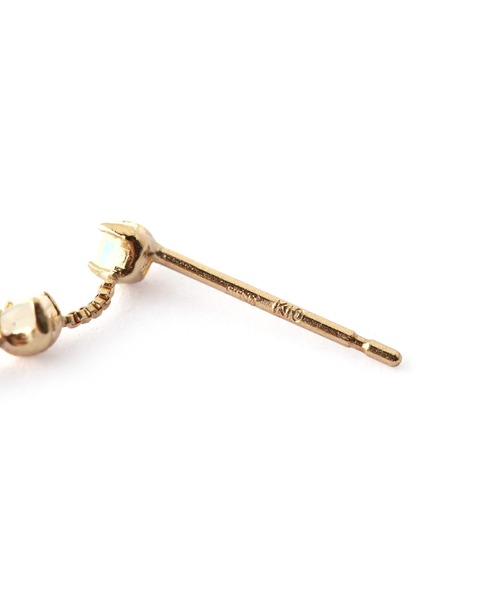 オパールチェーンフープピアス（ピアス（両耳用））｜SIENA ROSE