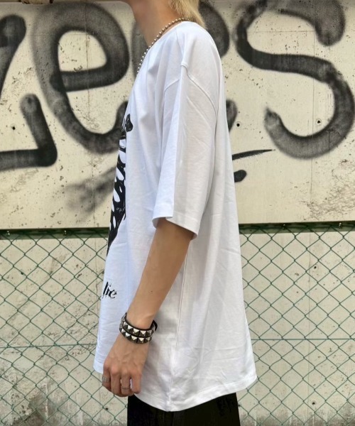 XU(エックスユー)の「【Never mind the XU】metal born tee / 【ネバーマインド ザ エックスユー】メタルボーン半袖Tシャツ(Tシャツ/カットソー・メンズ・ブラック/ホワイト・ONE SIZE)」の13枚目の写真