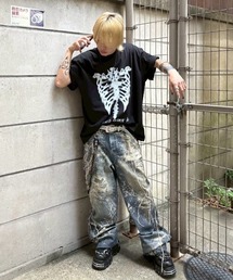 XU（エックスユー）の「【Never mind the XU】metal born tee / 【ネバーマインド ザ エックスユー】メタルボーン半袖Tシャツ（Tシャツ/カットソー）」