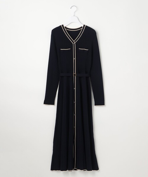 セール】バイカラーデザインニット ワンピース（ワンピース）｜ANY SIS