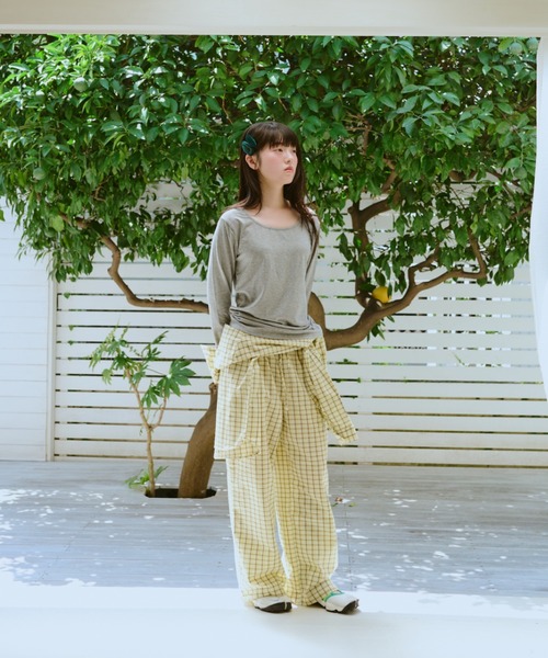 common gull products.(コモンガルプロダクツ)の「甘味のネップロンTEE秋(Tシャツ/カットソー・レディース・ブラック系/ホワイト系/グレー系・SMALL/LARGE/MEDIUM)」の5枚目の写真