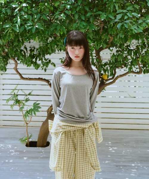 common gull products.(コモンガルプロダクツ)の「甘味のネップロンTEE秋(Tシャツ/カットソー・レディース・ブラック系/ホワイト系/グレー系・SMALL/LARGE/MEDIUM)」の6枚目の写真