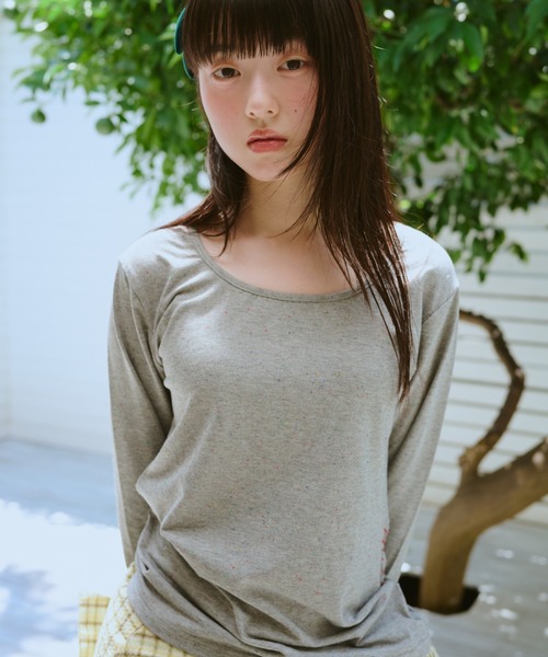 common gull products.(コモンガルプロダクツ)の「甘味のネップロンTEE秋(Tシャツ/カットソー・レディース・ブラック系/ホワイト系/グレー系・SMALL/LARGE/MEDIUM)」の9枚目の写真