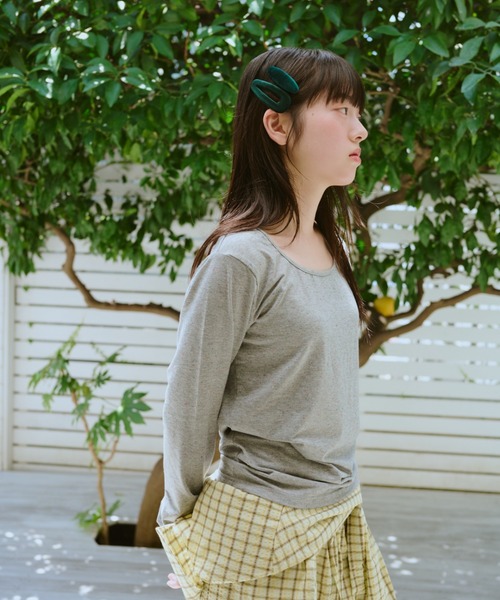 common gull products.(コモンガルプロダクツ)の「甘味のネップロンTEE秋(Tシャツ/カットソー・レディース・ブラック系/ホワイト系/グレー系・SMALL/LARGE/MEDIUM)」の12枚目の写真