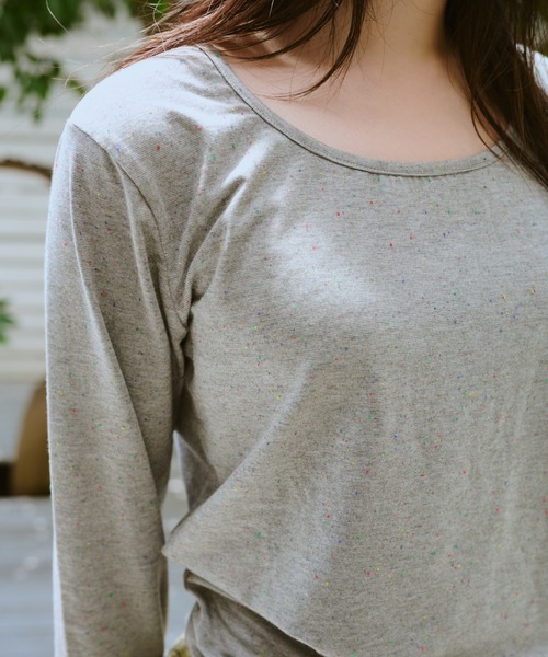 common gull products.(コモンガルプロダクツ)の「甘味のネップロンTEE秋(Tシャツ/カットソー・レディース・ブラック系/ホワイト系/グレー系・SMALL/LARGE/MEDIUM)」の13枚目の写真