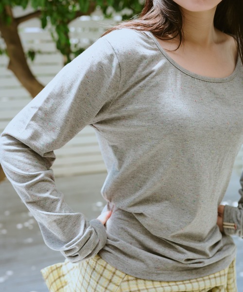 common gull products.(コモンガルプロダクツ)の「甘味のネップロンTEE秋(Tシャツ/カットソー・レディース・ブラック系/ホワイト系/グレー系・SMALL/LARGE/MEDIUM)」の14枚目の写真