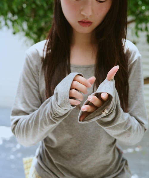 common gull products.(コモンガルプロダクツ)の「甘味のネップロンTEE秋(Tシャツ/カットソー・レディース・ブラック系/ホワイト系/グレー系・SMALL/LARGE/MEDIUM)」の18枚目の写真