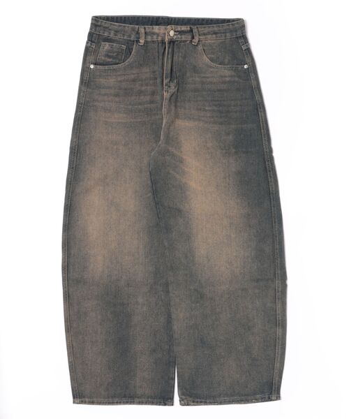 WESTBOY（ウエストボーイ）の「ヴィンテージ加工 カーブデニムパンツ WO25W1PT01【WB ORIGINALS】【2025AW】（デニムパンツ・メンズ・ダークブルー・L/M/XL）」の6枚目の写真