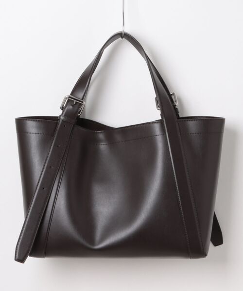STELLA McCARTNEY(ステラマッカートニー)の「Logo Belt Crossbody Tote Bag / ロゴ ベルトクロスボディ トートバッグ(トートバッグ・レディース・ダークブラウン・ONE SIZE)」の7枚目の写真