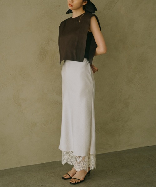 anuans（アニュアンス）の「ニットディティールブラウス（シャツ/ブラウス・レディース・ブラック/ベージュ・FREE）」の12枚目の写真