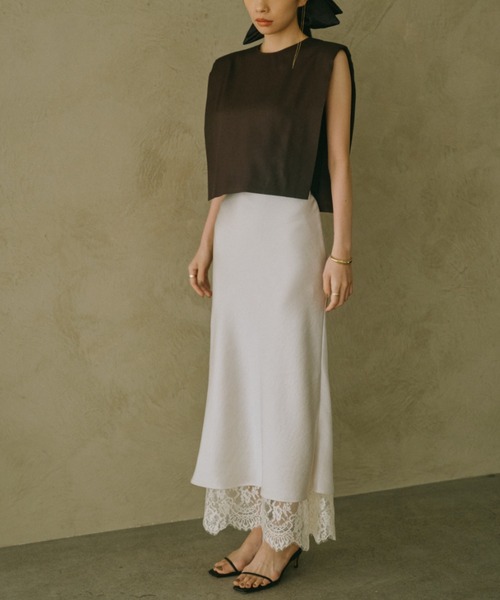 anuans（アニュアンス）の「ニットディティールブラウス（シャツ/ブラウス・レディース・ブラック/ベージュ・FREE）」の13枚目の写真