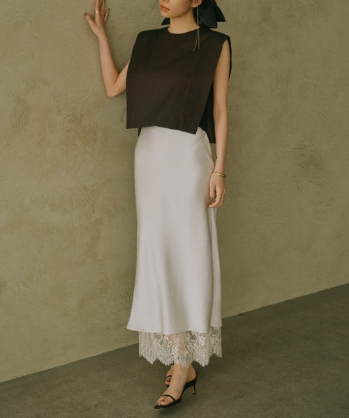 anuans（アニュアンス）の「ニットディティールブラウス（シャツ/ブラウス・レディース・ブラック/ベージュ・FREE）」の8枚目の写真