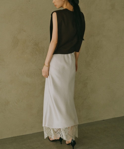 anuans（アニュアンス）の「ニットディティールブラウス（シャツ/ブラウス・レディース・ブラック/ベージュ・FREE）」の9枚目の写真