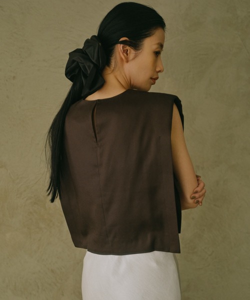 anuans（アニュアンス）の「ニットディティールブラウス（シャツ/ブラウス・レディース・ブラック/ベージュ・FREE）」の4枚目の写真