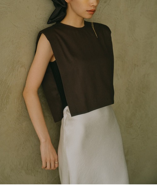 anuans（アニュアンス）の「ニットディティールブラウス（シャツ/ブラウス・レディース・ブラック/ベージュ・FREE）」の6枚目の写真