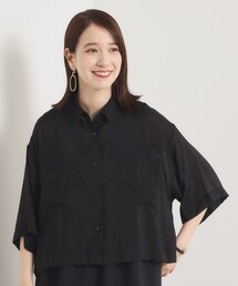 ITS'DEMO（イッツデモ）の「【手洗い可】シアー短丈シャツ（シャツ/ブラウス）」