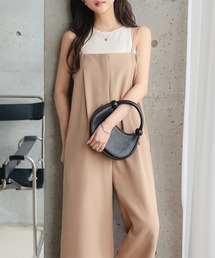 Petitle（プチレ）の「[ 低身長向けサイズ ] タック切り替えキャミサロペット（サロペット/オーバーオール）」