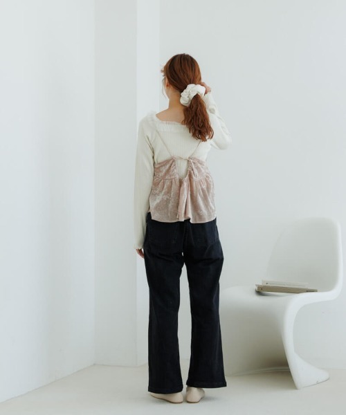 flower(フラワー)の「スウィートチュールトップ(Tシャツ/カットソー・レディース・アイボリー/グレー・FREE)」の15枚目の写真