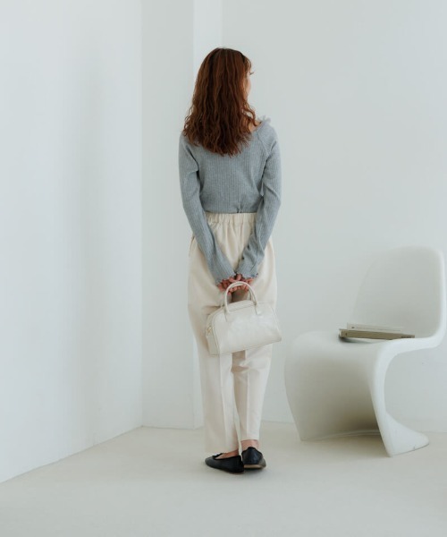 flower(フラワー)の「スウィートチュールトップ(Tシャツ/カットソー・レディース・アイボリー/グレー・FREE)」の18枚目の写真