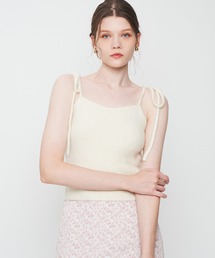 ME COUTURE（ミークチュール）の「Fox Yak リボンニットキャミ（ニット/セーター）」