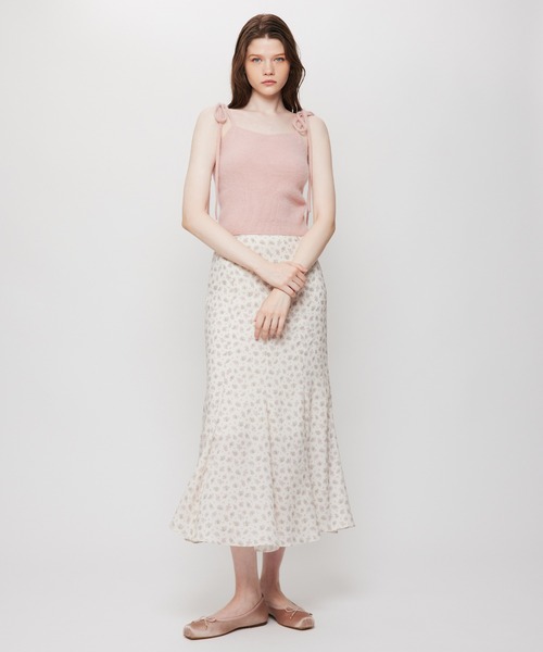 ME COUTURE(ミークチュール)の「Fox Yak リボンニットキャミ(ニット/セーター・レディース・ピンク/オフホワイト・FREE)」の17枚目の写真
