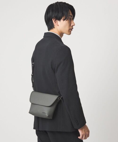 セール】シボ レザーライク フラップ ショルダーバッグ（ショルダー