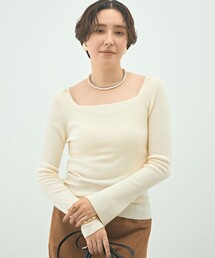 NOLLEY’S Sophi | 【WEB限定カラーあり】総針スクエアネックプルオーバーニット(ニット/セーター)