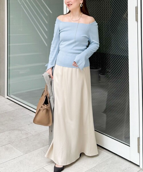 セール】【WEB限定カラーあり】総針スクエアネックプルオーバーニット