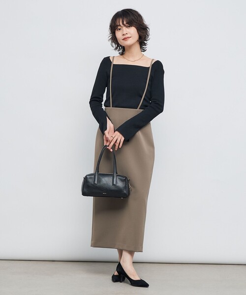NOLLEY’S Sophi(ノーリーズソフィ)の「【WEB限定カラーあり】総針スクエアネックプルオーバーニット(ニット/セーター・レディース・サックスブルー/オフホワイト/オリーブ/ブラック・38)」の18枚目の写真
