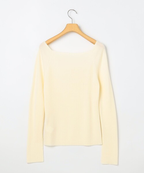 セール】【WEB限定カラーあり】総針スクエアネックプルオーバーニット