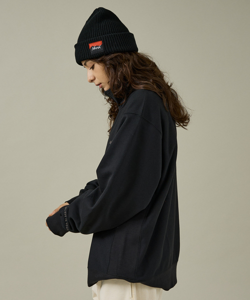 NANGA/ナンガ】DRY MIX TERRY HALF ZIP SWEAT/ハーフジップ/ロゴ/ユニ