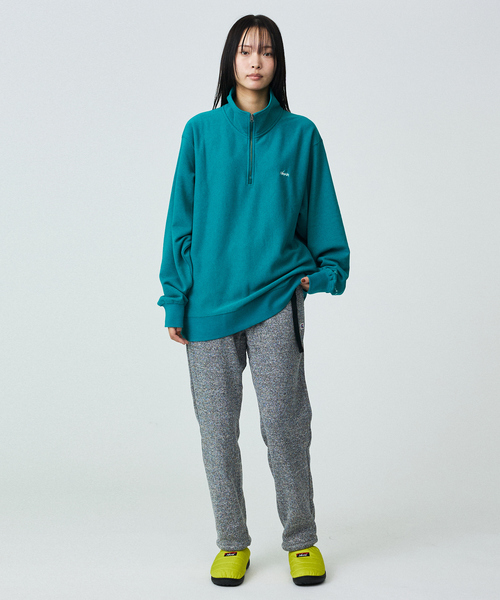 NANGA/ナンガ】DRY MIX TERRY HALF ZIP SWEAT/ハーフジップ/ロゴ/ユニ