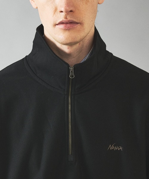 NANGA(ナンガ)の「【NANGA/ナンガ】DRY MIX TERRY HALF ZIP SWEAT/ハーフジップ/ロゴ/ユニセックス(スウェット・メンズ・ブラック/レッド/グリーン/アイボリー・M/L)」の9枚目の写真