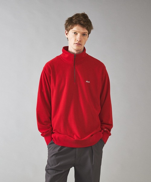 NANGA/ナンガ】DRY MIX TERRY HALF ZIP SWEAT/ハーフジップ/ロゴ/ユニ