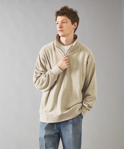 NANGA(ナンガ)の「【NANGA/ナンガ】DRY MIX TERRY HALF ZIP SWEAT/ハーフジップ/ロゴ/ユニセックス(スウェット・メンズ・ブラック/レッド/グリーン/アイボリー・M/L)」の15枚目の写真