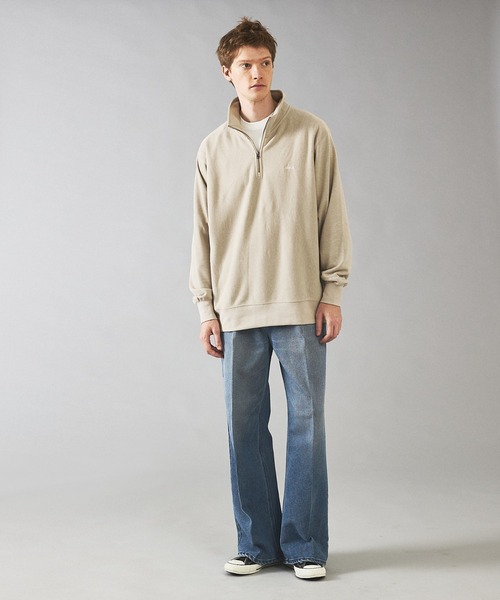 NANGA(ナンガ)の「【NANGA/ナンガ】DRY MIX TERRY HALF ZIP SWEAT/ハーフジップ/ロゴ/ユニセックス(スウェット・メンズ・ブラック/レッド/グリーン/アイボリー・M/L)」の16枚目の写真
