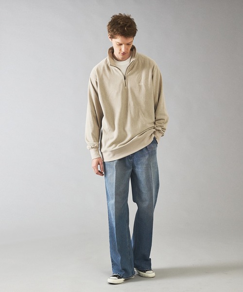 NANGA(ナンガ)の「【NANGA/ナンガ】DRY MIX TERRY HALF ZIP SWEAT/ハーフジップ/ロゴ/ユニセックス(スウェット・メンズ・ブラック/レッド/グリーン/アイボリー・M/L)」の17枚目の写真