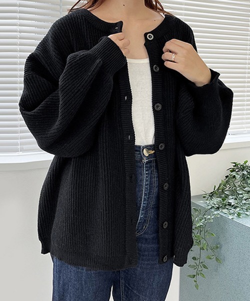 ONEP STAR（ワンピスター）の「バルーンスリーブニットボレロ（カーディガン/ボレロ・レディース・ライトグレー/ブラック/グリーン/スモークピンク/ベージュ/ピンク系その他/ベージュ系その他/グリーン系その他/ブラック系その他・FREE）」の2枚目の写真