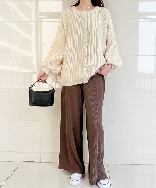 ONEP STAR（ワンピスター）の「バルーンスリーブニットボレロ（カーディガン/ボレロ・レディース・ライトグレー/ブラック/グリーン/スモークピンク/ベージュ/ピンク系その他/ベージュ系その他/グリーン系その他/ブラック系その他・FREE）」の19枚目の写真