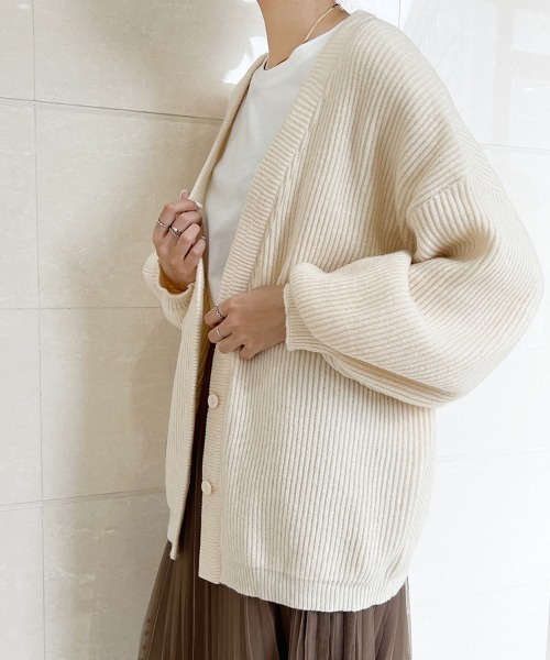 ONEP STAR（ワンピスター）の「バルーンスリーブニットボレロ（カーディガン/ボレロ・レディース・ライトグレー/ブラック/グリーン/スモークピンク/ベージュ/ピンク系その他/ベージュ系その他/グリーン系その他/ブラック系その他・FREE）」の13枚目の写真