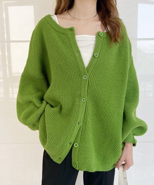 ONEP STAR（ワンピスター）の「バルーンスリーブニットボレロ（カーディガン/ボレロ・レディース・ライトグレー/ブラック/グリーン/スモークピンク/ベージュ/ピンク系その他/ベージュ系その他/グリーン系その他/ブラック系その他・FREE）」の11枚目の写真