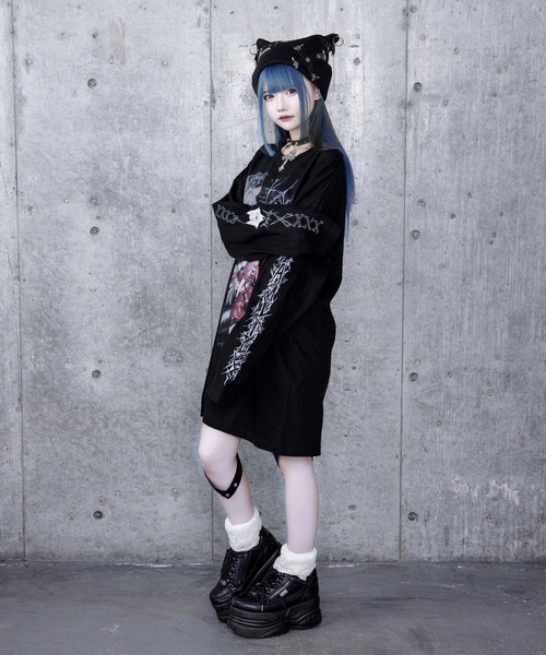 Dreaming DollプリントロングTシャツ（Tシャツ/カットソー）｜Amilige