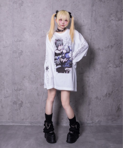 Dreaming DollプリントロングTシャツ（Tシャツ/カットソー）｜Amilige