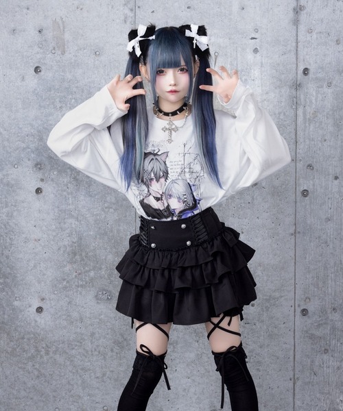 Dreaming DollプリントロングTシャツ（Tシャツ/カットソー）｜Amilige