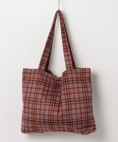 Burner（バーナー）の「【OKUOKU　0909】チェック柄  トートバッグ oku-bag-1-12（トートバッグ・メンズ・ブルー系その他/ブラウン/レッド・FREE）」の4枚目の写真
