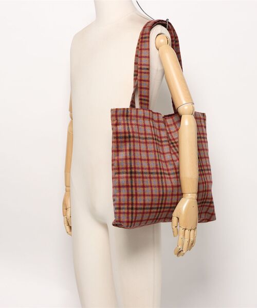 Burner（バーナー）の「【OKUOKU　0909】チェック柄  トートバッグ oku-bag-1-12（トートバッグ・メンズ・ブルー系その他/ブラウン/レッド・FREE）」の7枚目の写真