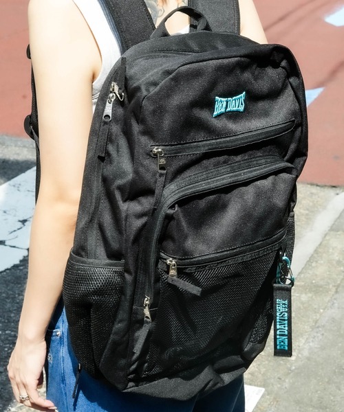 BEN DAVIS（ベンデイビス）の「【BEN DAVIS/ベンデイビス】エクスパンダブルバッグ（バックパック/リュック・メンズ・ブラック/レッド/ブルー・FREE）」の3枚目の写真